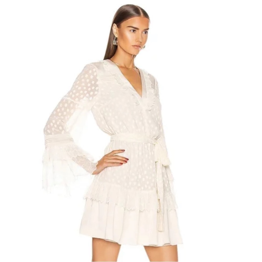 Alexis Katerina White Polka Dot Dress
